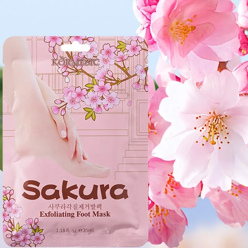Mascarilla Exfoliante para Pies Sakura – Piel Renovada con un Toque Floral