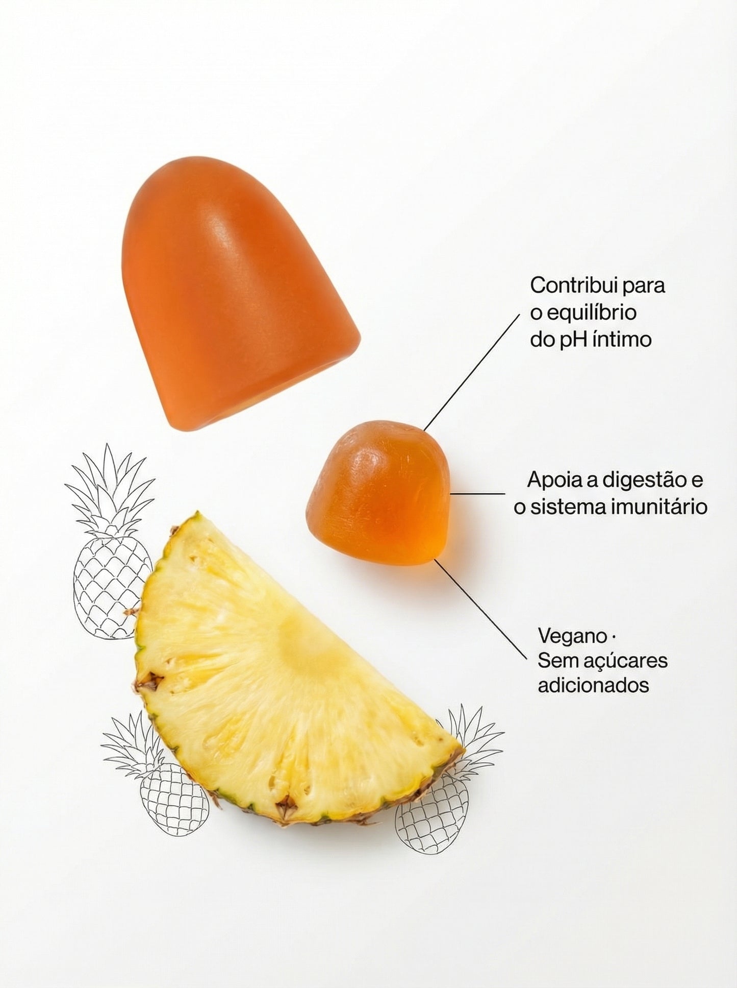 Gomitas premium para el equilibrio femenino – Sabor a piña hawaiana