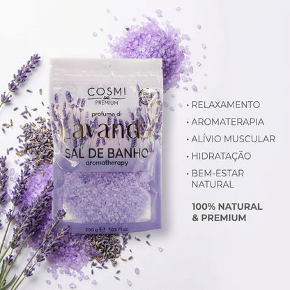 Sales de baño de aromaterapia de lavanda 200 g – Home Spa