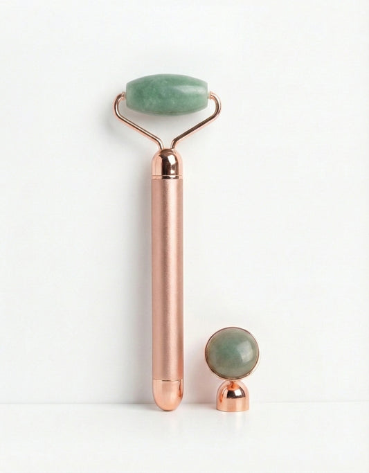 Rodillo facial vibratorio de jade