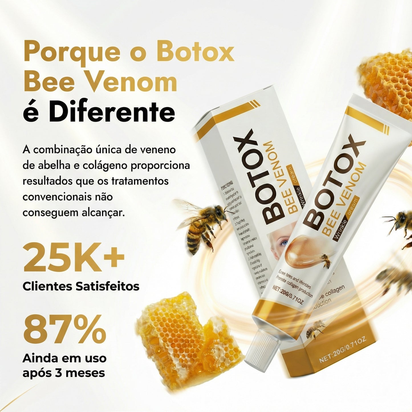 Bee Venom Cream™ - Crema Antirrugas Botox con Veneno de Abelha